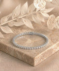 Round Shape White Gold Tennis Bracelet(0.05cts/ pcs)