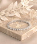 Round Shape White Gold Tennis Bracelet (0.15cts/ pcs)