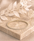 Round Shape Yellow Gold Tennis Bracelet   (0.03cts/ pcs)